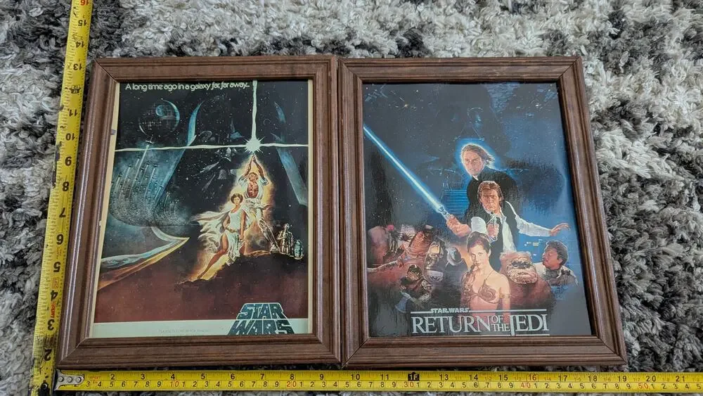 Star Wars Return of the Jedi Framed Movie Poster Art Print Set Wood Frames